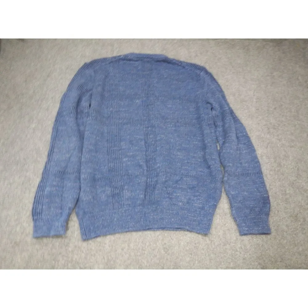 Jos. A. Bank 1905‎ Crewneck Sweater Men's Large Blue Cotton Casual Knit Pullover